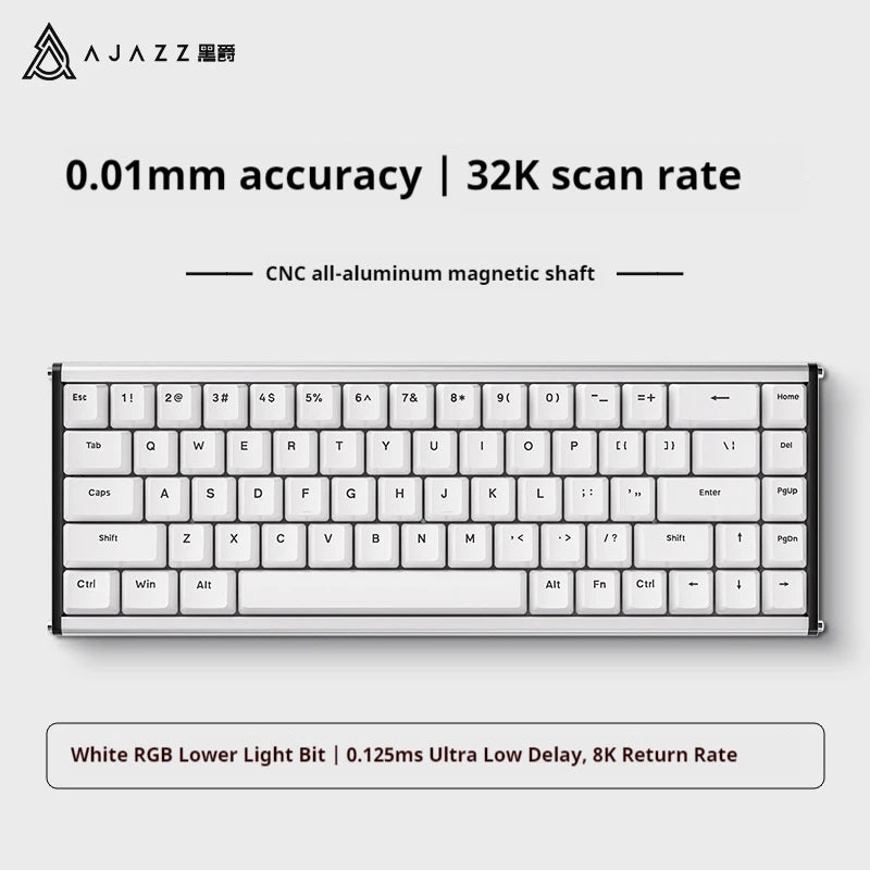 Ajazz Alux68 Teclado mecánico con cable interruptor magnético aluminio