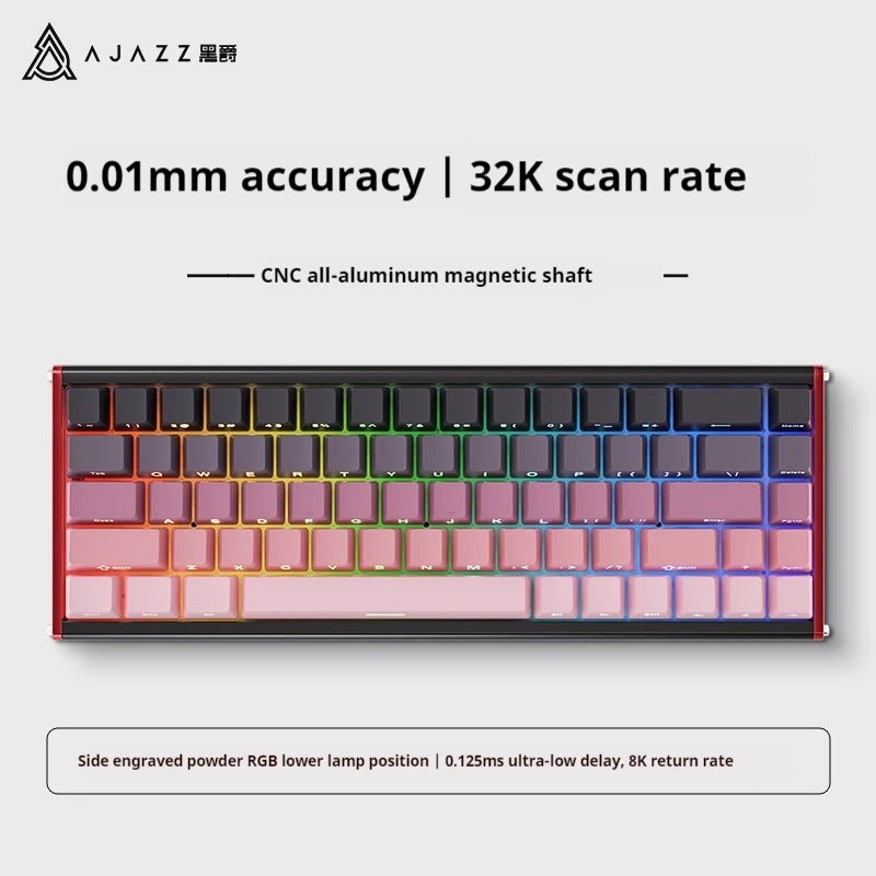 Ajazz Alux68 Teclado mecánico con cable interruptor magnético aluminio