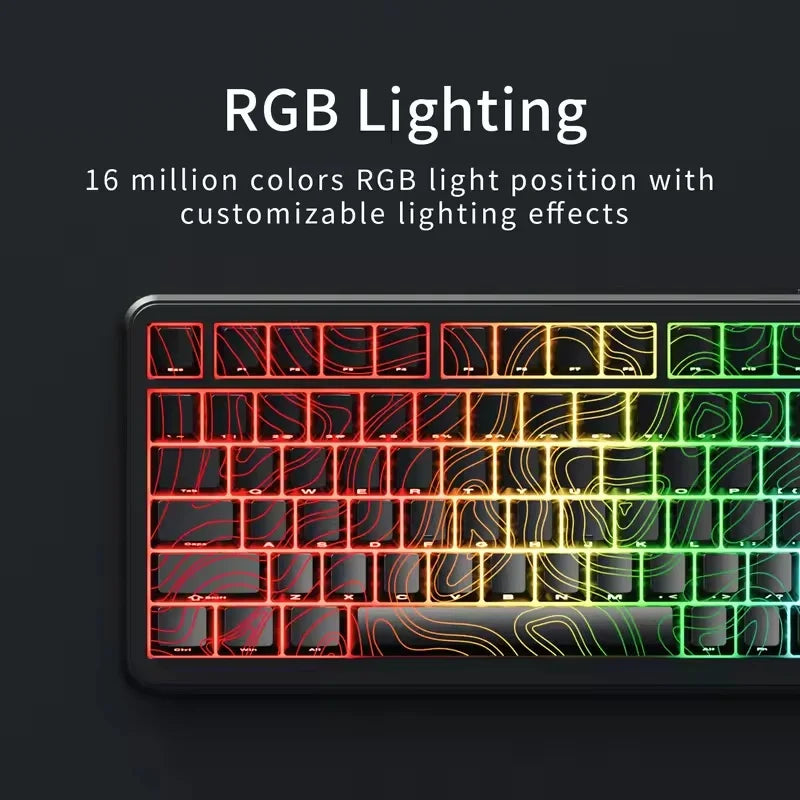 Ajazz AK820MAX Teclado mecánico interruptor magnético 8K RGB con cable/Bluetooth