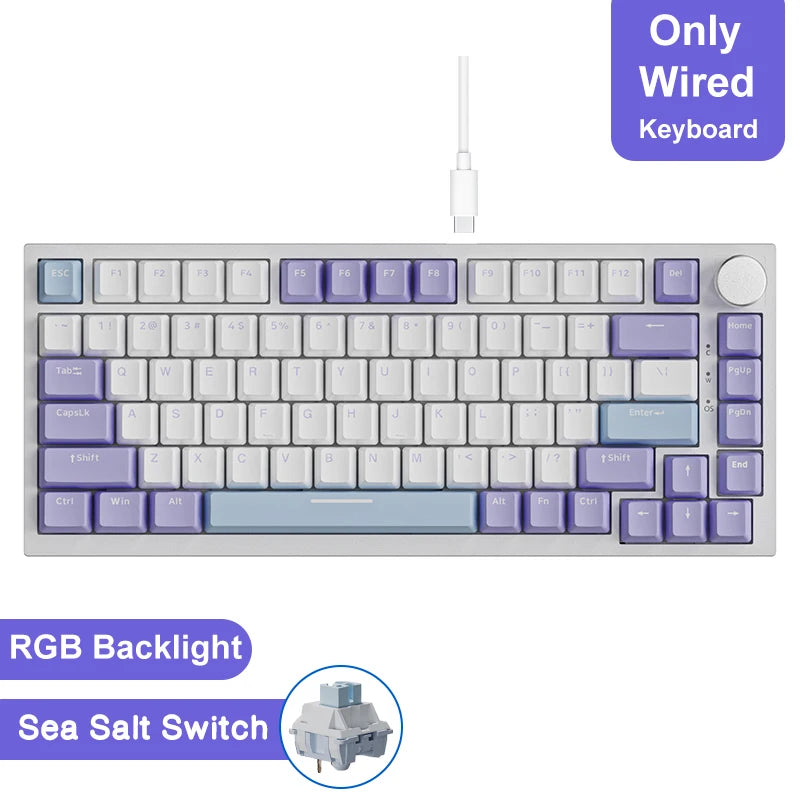 Ajazz AK820/AK820Pro Teclado mecánico SOLO CON CABLE y CON CABLE E inalámbrico (Revisar bien cual pides)
