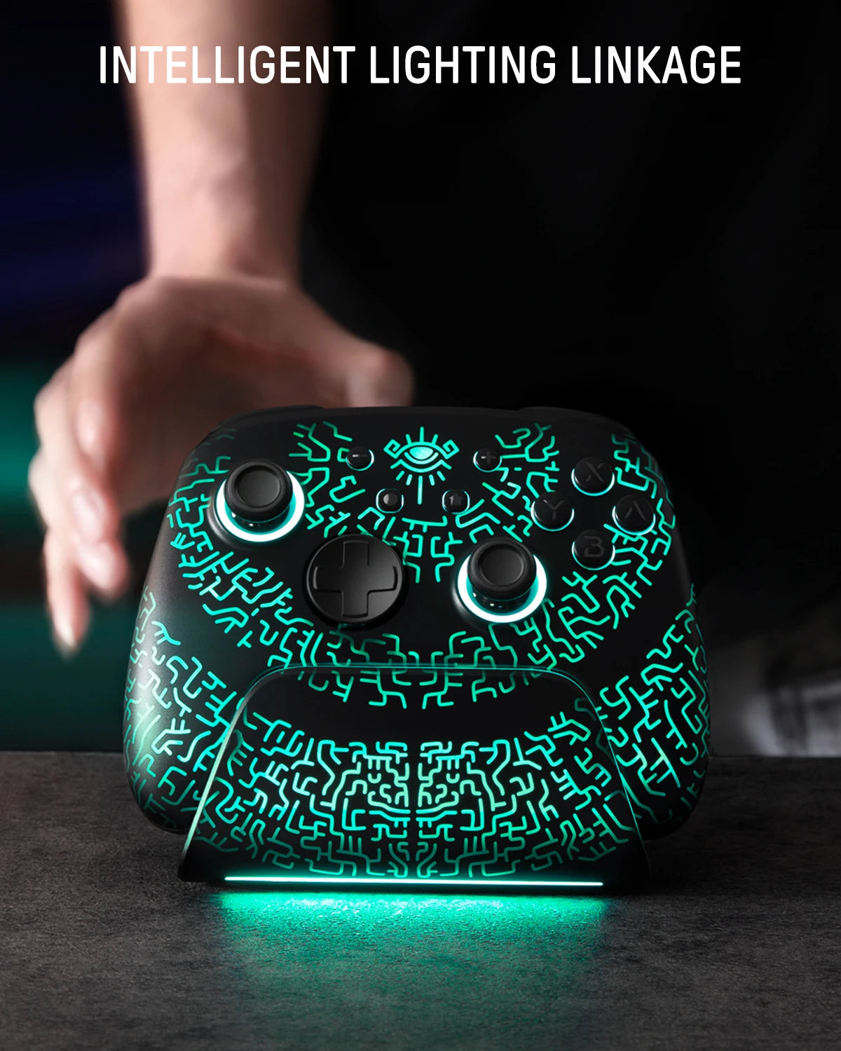 FUNLAB Wireless Pro Controller con Dock de carga de Legend Of Zelda Tears Of The Kingdom