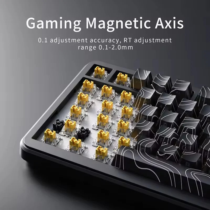 Ajazz AK820MAX Teclado mecánico interruptor magnético 8K RGB con cable/Bluetooth