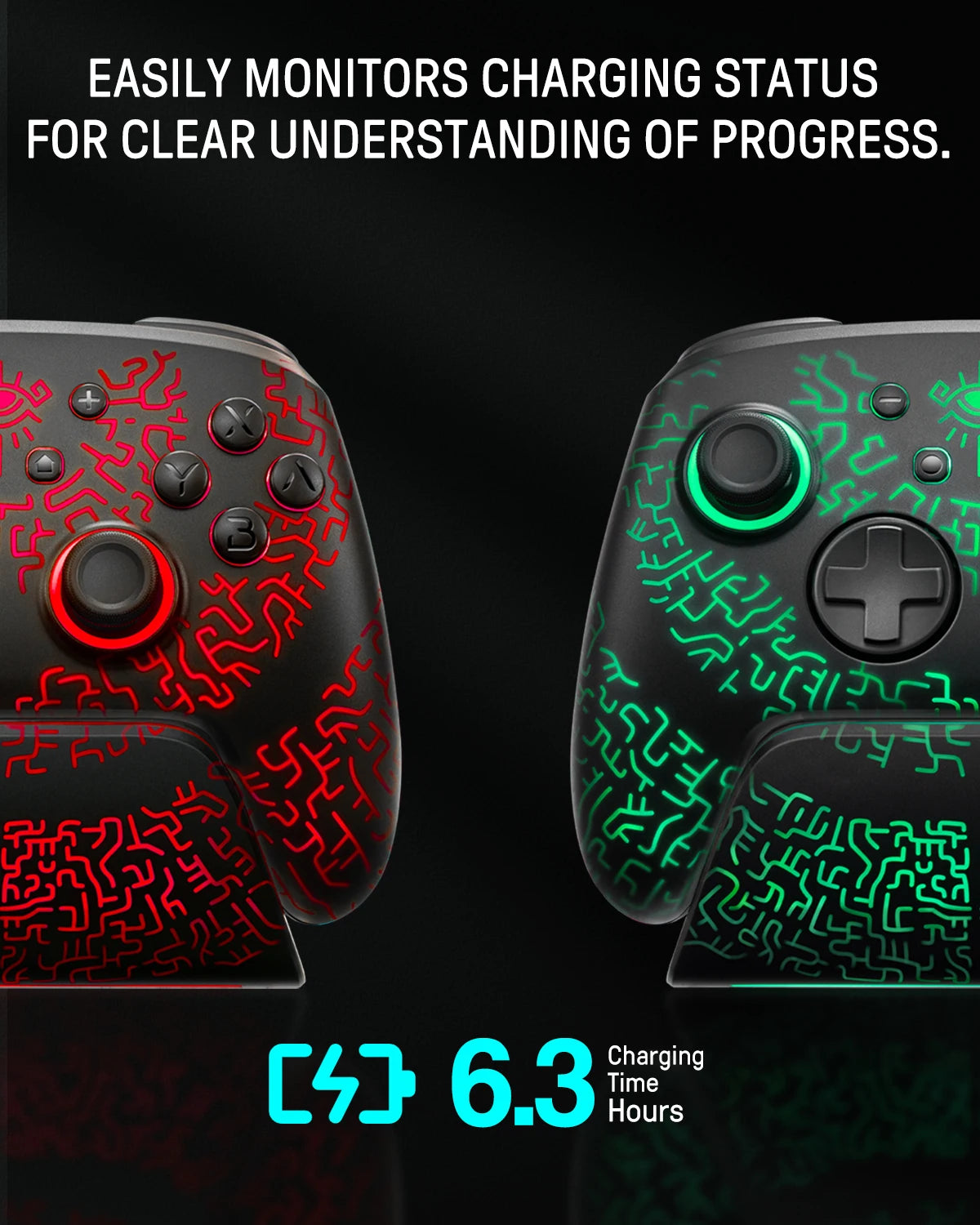 FUNLAB Wireless Pro Controller con Dock de carga de Legend Of Zelda Tears Of The Kingdom