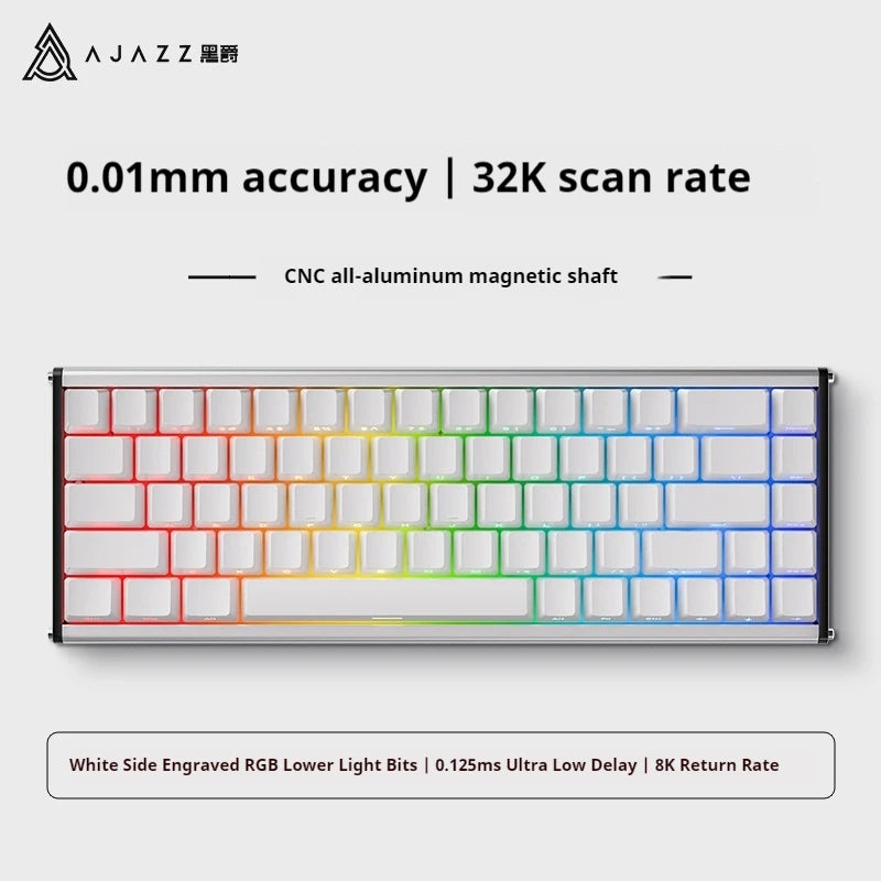Ajazz Alux68 Teclado mecánico con cable interruptor magnético aluminio