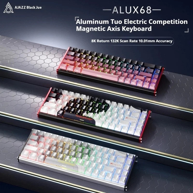 Ajazz Alux68 Teclado mecánico con cable interruptor magnético aluminio