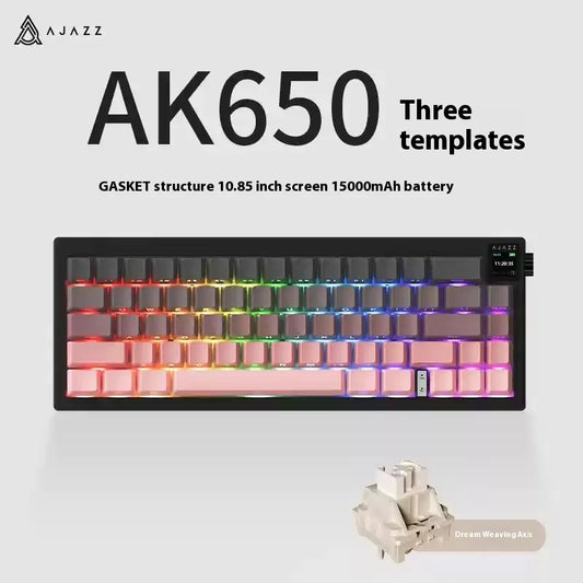 Ajazz Ak650 Teclado mecánico inalámbrico Bluetooth