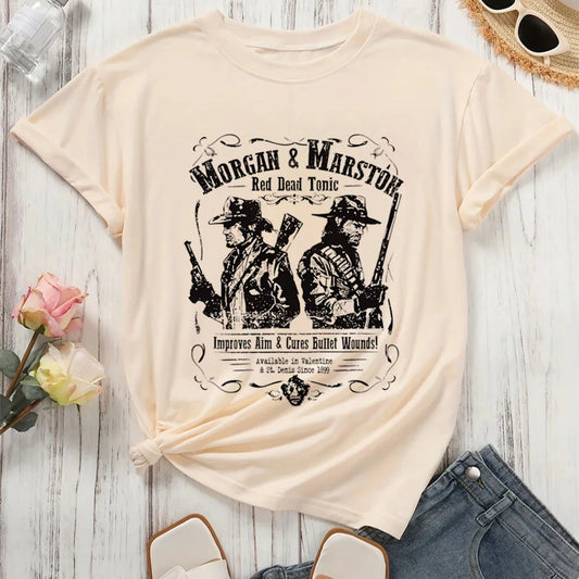 Camiseta Red Dead Redemption 2 Morgan & Marston Red Dead Tonic