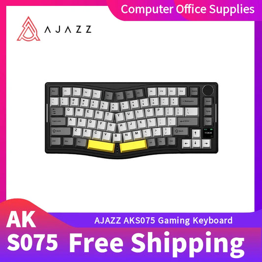 Teclado mecánico AJAZZ AKS075 con cable/inalámbrico/Bluetooth