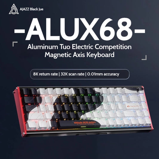 Ajazz Alux68 Teclado mecánico con cable interruptor magnético aluminio