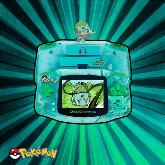 Gameboy Advance Modeada Pantalla IPS y Batería recargable edicion Bulbasaur