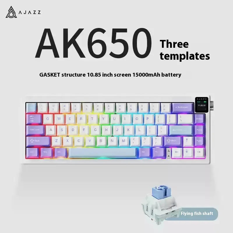 Ajazz Ak650 Teclado mecánico inalámbrico Bluetooth