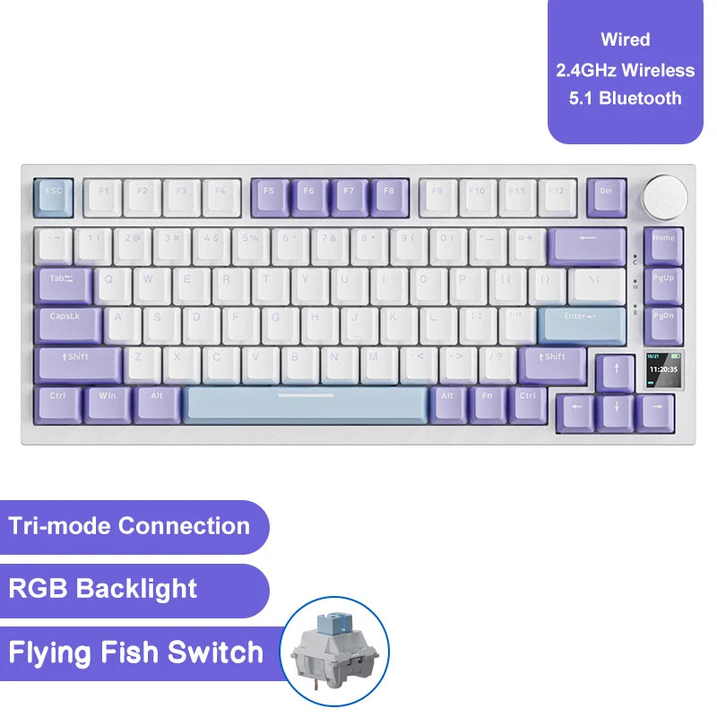 Ajazz AK820/AK820Pro Teclado mecánico SOLO CON CABLE y CON CABLE E  inalámbrico (Revisar bien cual pides)