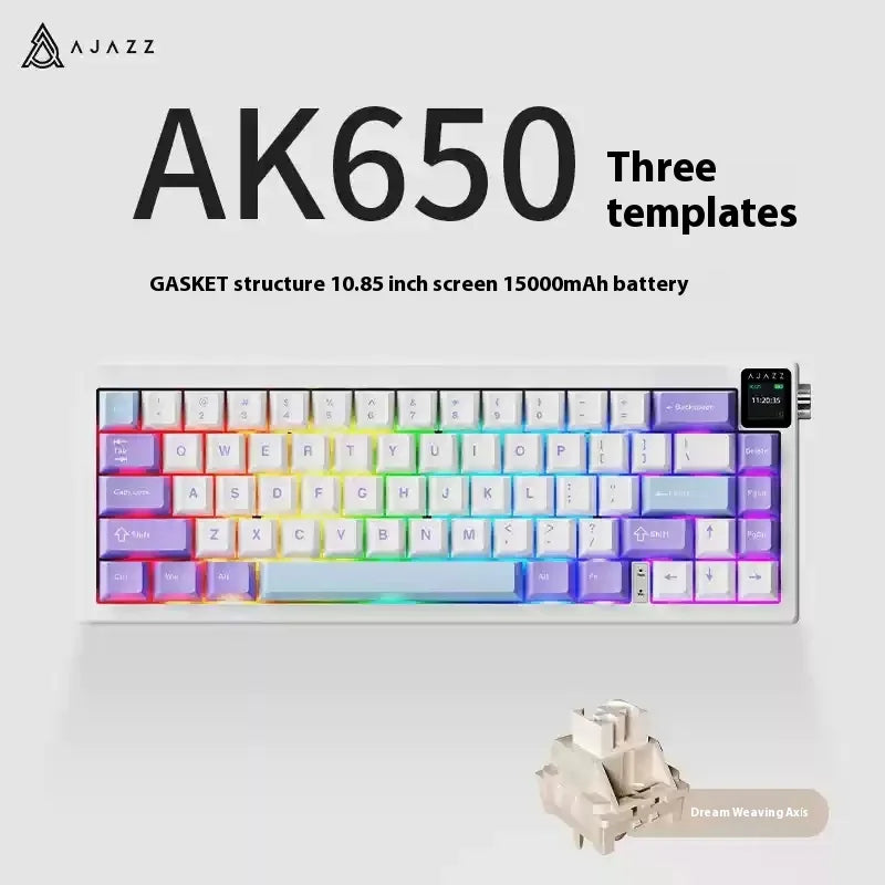 Ajazz Ak650 Teclado mecánico inalámbrico Bluetooth